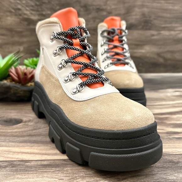 NIB Steve Madden Vermont Leather Platform Hiker Combat Boots 8M - Picture 5 of 11